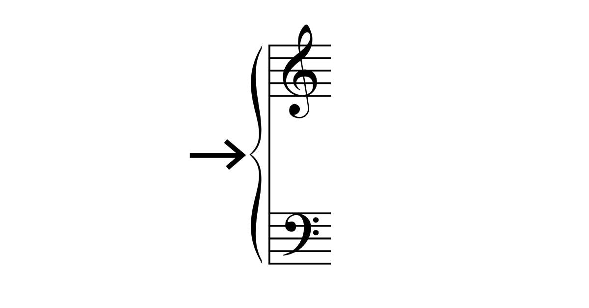 símbolo de corsé musical