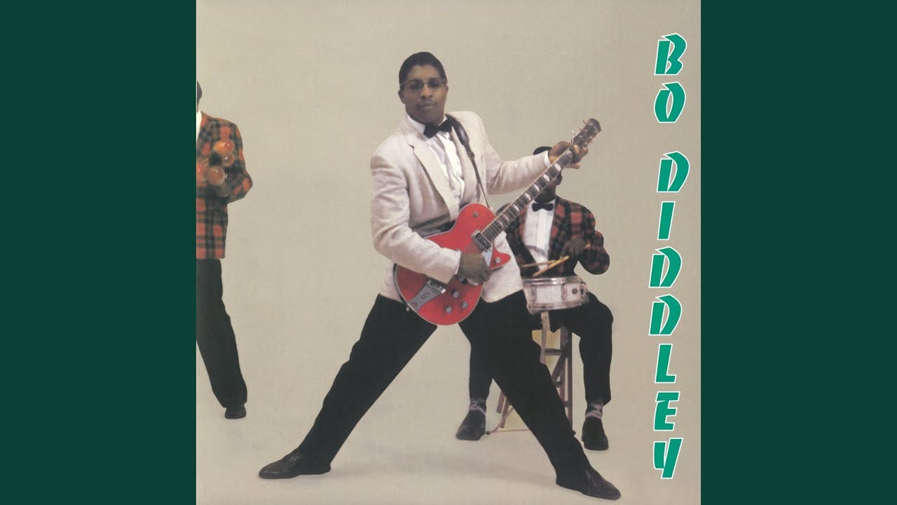 Bo Diddley uses a bVII chord in the key of A minor as a rhythmic device to add interest to a song that mostly drones on the one chord.