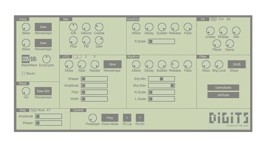 Best Free VST Synth: Extent of the Jam Digits 2
