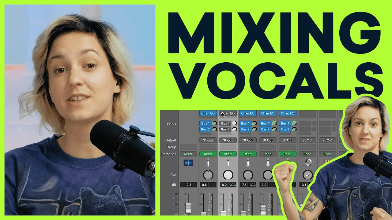 Isabelle divide as técnicas básicas de mixagem vocal.