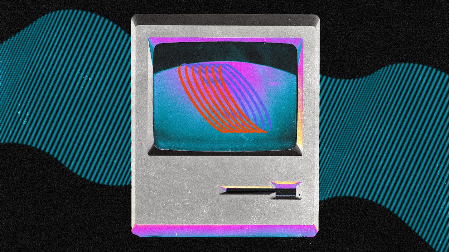 a 80s style computer screen
