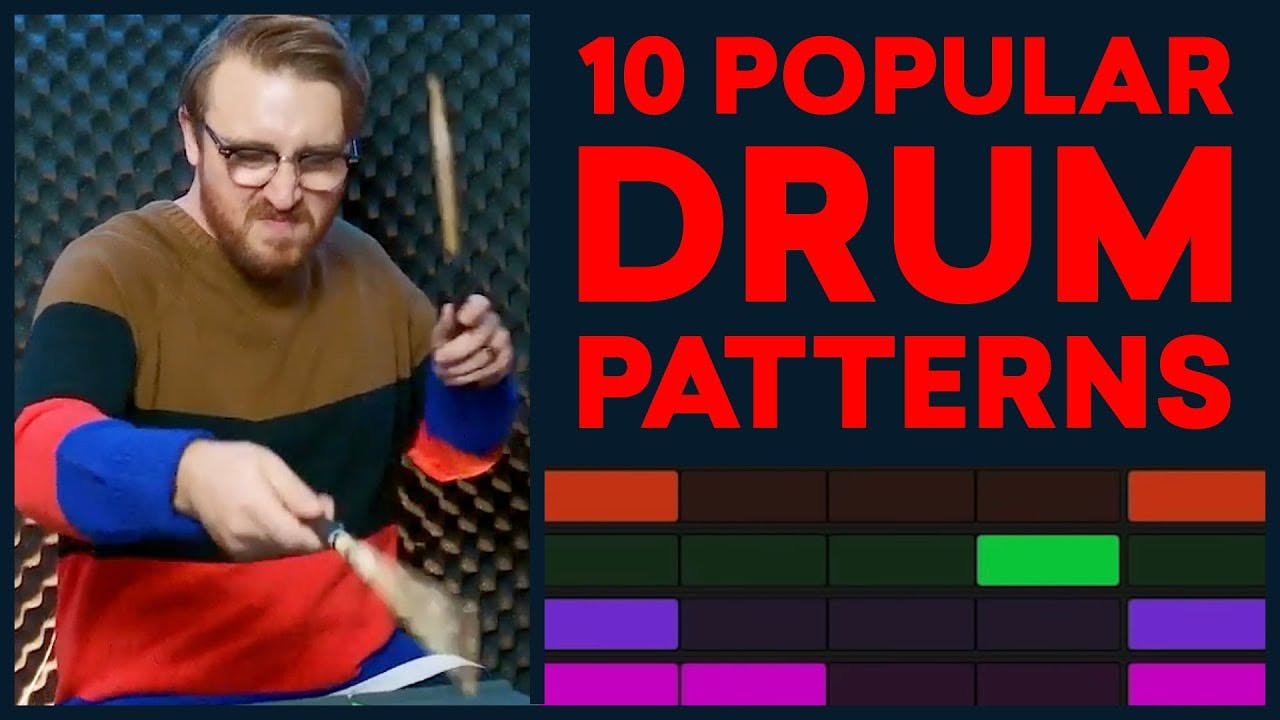 Matt takes us through 10 of the most popular drum patterns in music.