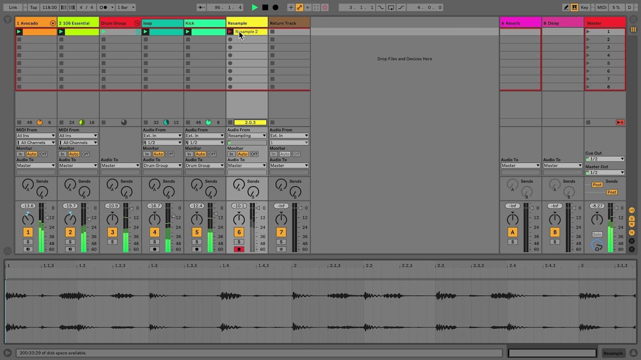 Here&#039;s how the inputs and outputs are organized in Ableton.