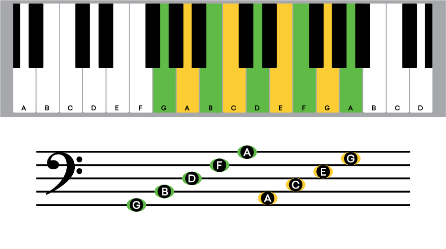 note names bass clef