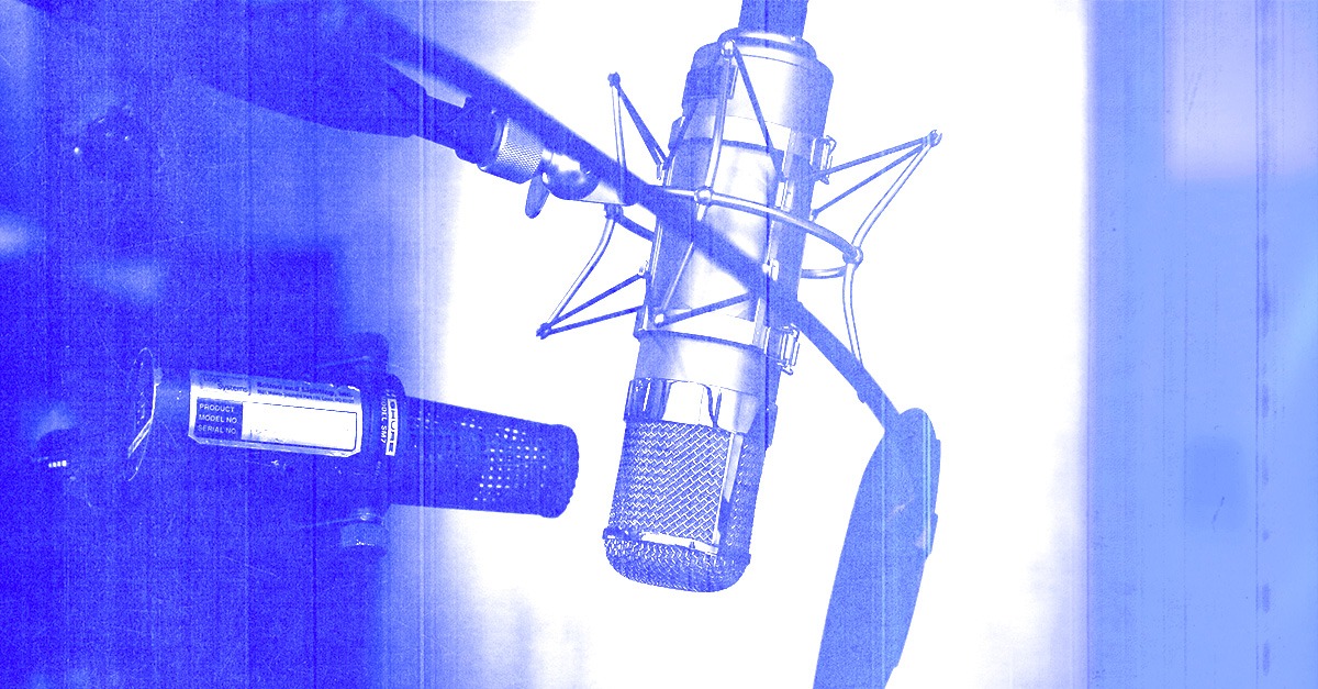 two studio microphones