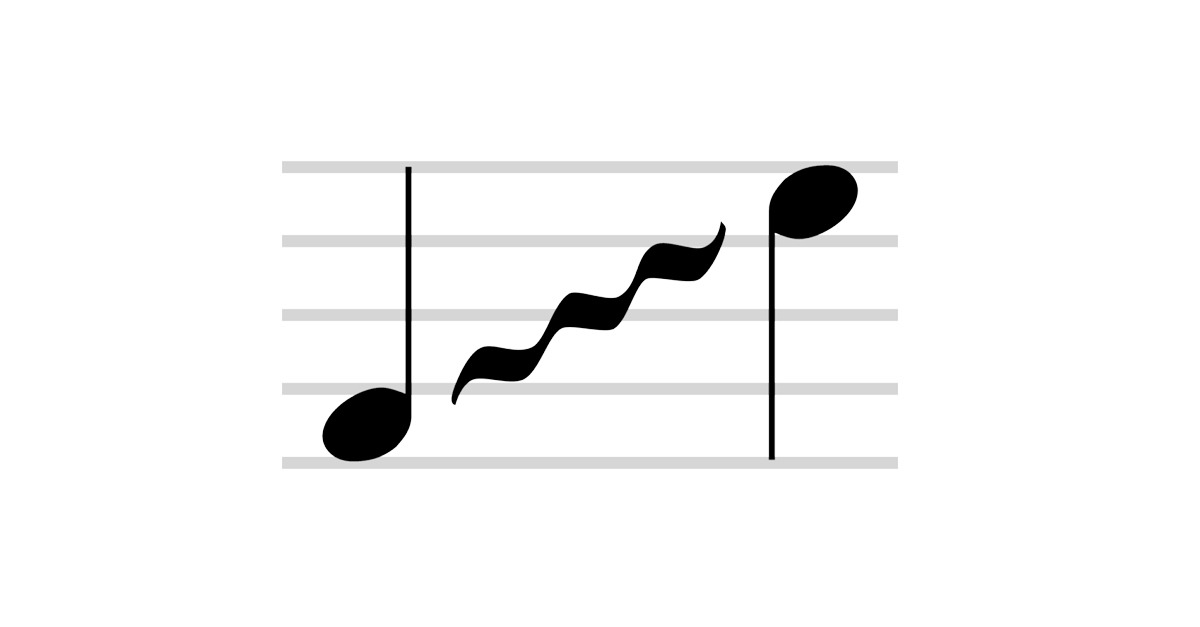 glissando symbol -music symbols