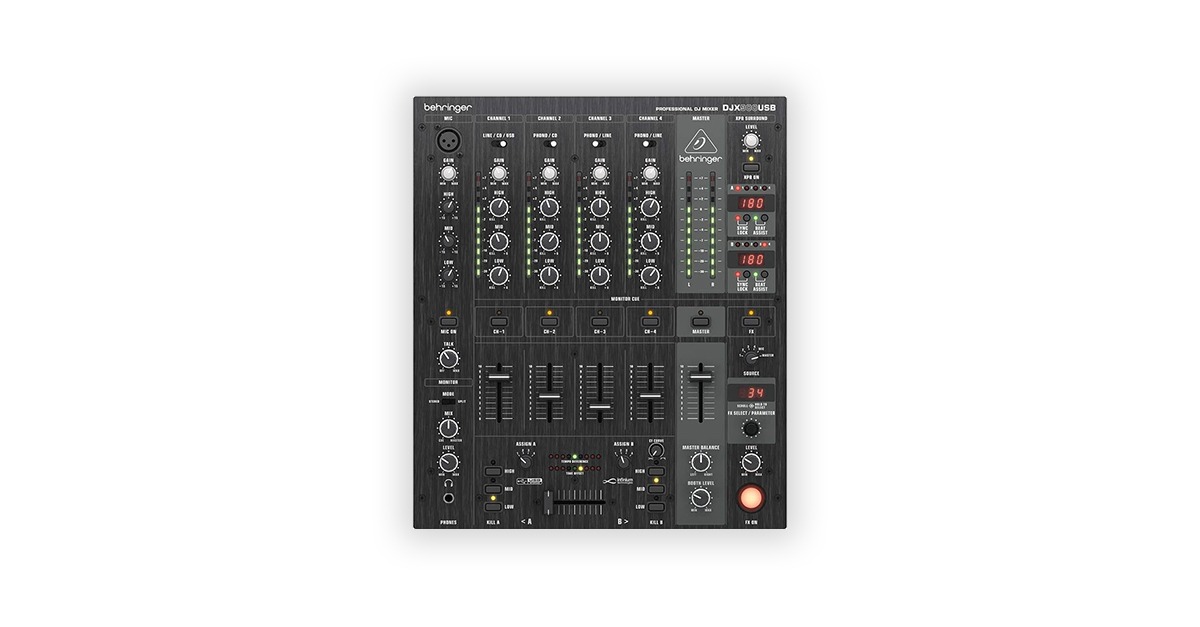 B-WARE DJ PA Battle Mixer 2-Kanal Mini Controller Mischpult Disco Mischer EQ 